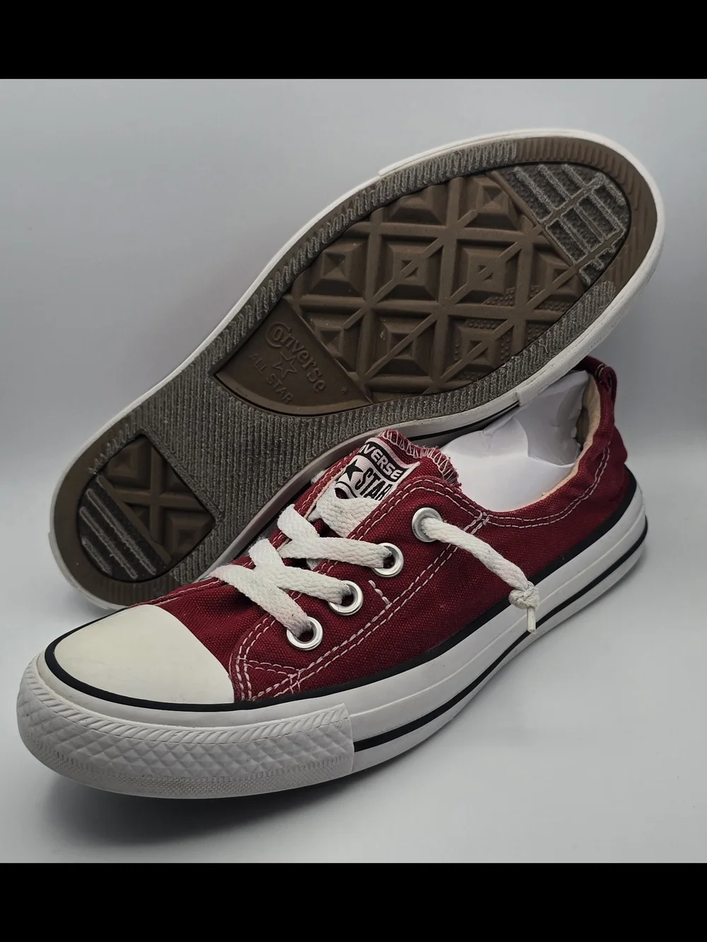 Converse Kids Low Top Canvas Sneaker - Burgundy